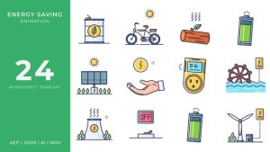 Videohive Energy Saving Animated Icons | After Effects Elements template preview