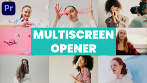 Rhythmic Multiscreen Dynamic Opener & Split Screen Slideshow | MOGRT Premiere Pro template preview