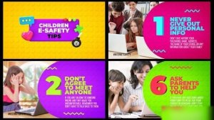 Videohive Children E-Safety Tips - Kids Education Openers template preview