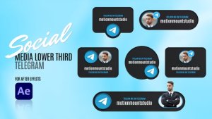 Videohive Social Media Lower Thirds - Telegram Elements template preview