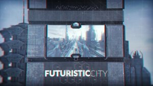 Videohive Futuristic City Video Displays template preview