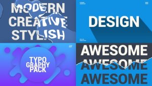 Videohive Creative Typography Pack 25631260 Titles template preview