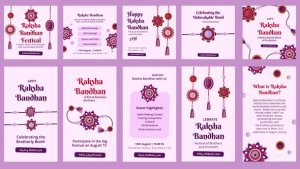Videohive Raksha Bandhan Feed and Stories Instagram Openers template preview