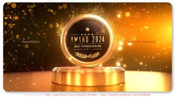 Videohive Award Intro - Main Title Animation Logo Stings template preview