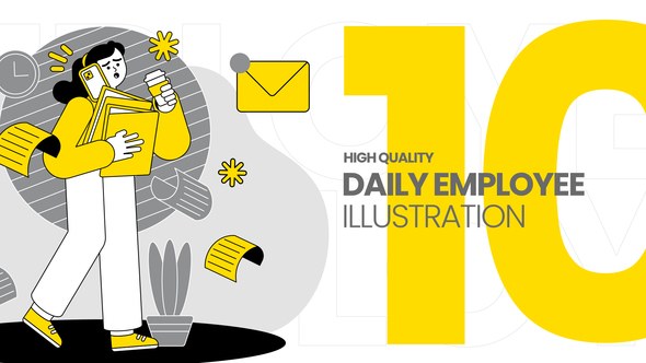 Videohive Employee Illustration Pack Elements template preview
