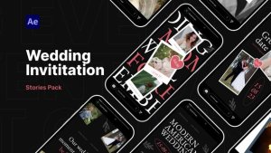 Videohive Wedding Invitation Stories Pack Video Display After Effect Template Product Promo template preview