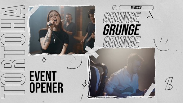 Videohive Collage Grunge Opener Openers template preview