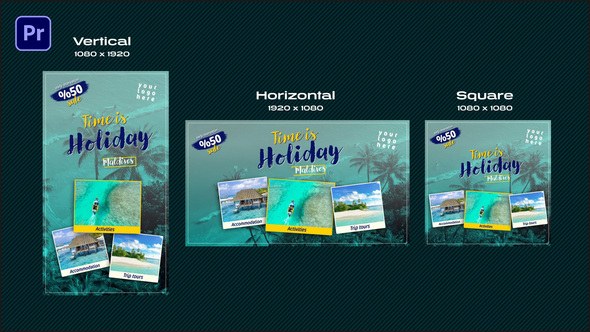 Travel Tour Premiere Pro template preview