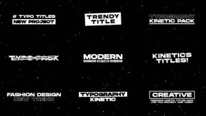 Videohive Kinetic Titles 1.0 | After Effects Titles template preview