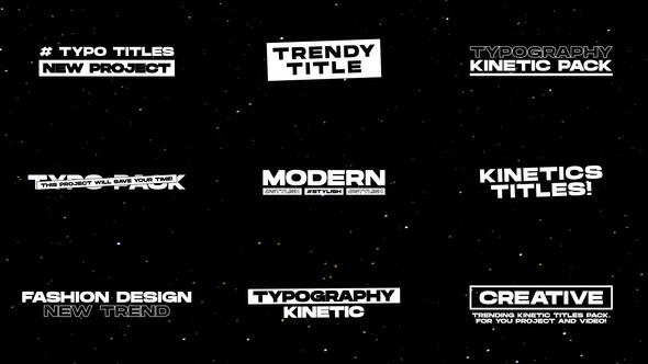 Videohive Kinetic Titles 1.0 | After Effects Titles template preview
