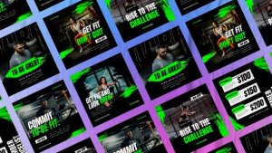 Videohive Corma Gymer Media Posts Product Promo template preview