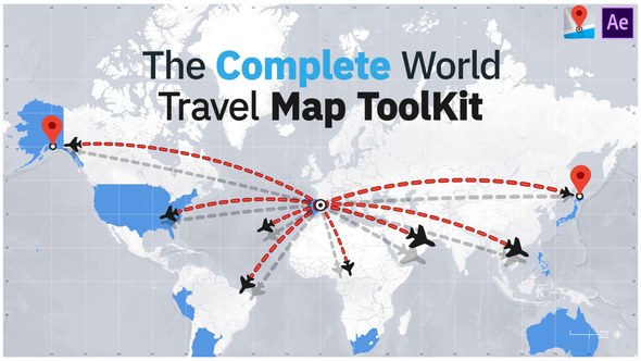 The Complete World Travel Map ToolKit Video Displays template preview