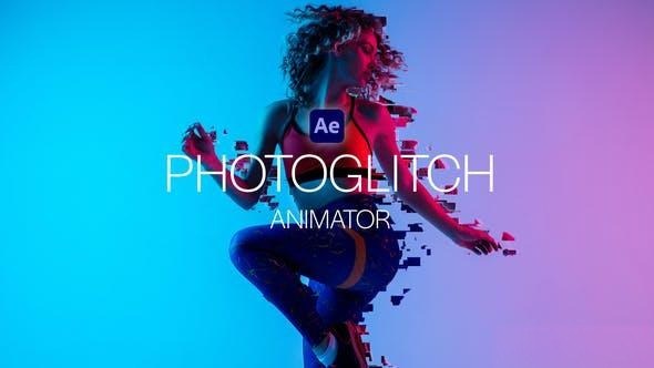 Videohive PhotoGlitch Animator Openers template preview