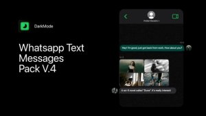 Videohive Whatsapp Text Messages (DarkMode) Elements template preview
