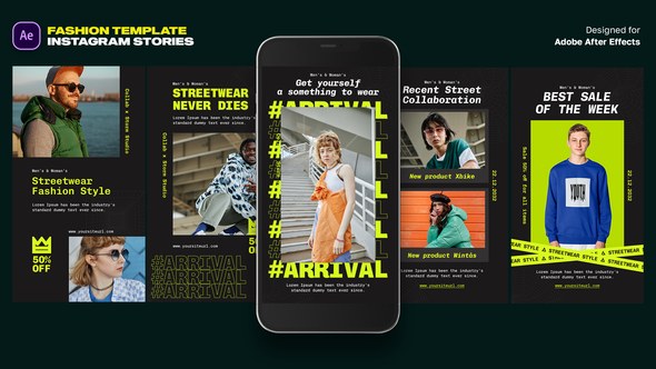 Videohive Streetwear Fashion Instagram Stories Product Promo template preview