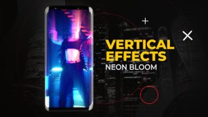 Videohive Vertical Neon Bloom Effects | After Effects Elements template preview