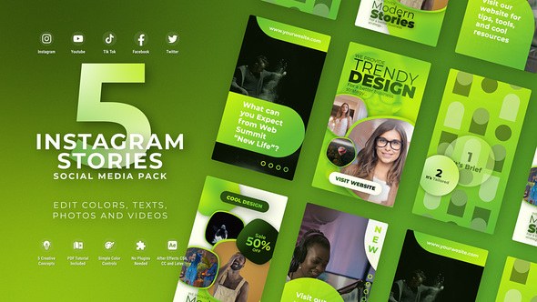 Videohive Instagram Vertical Reel - Green Lime Product Promo template preview
