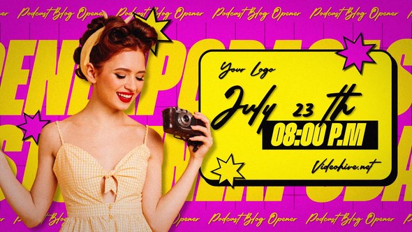 Videohive Podcast Opener 59175650 Broadcast-packages template preview