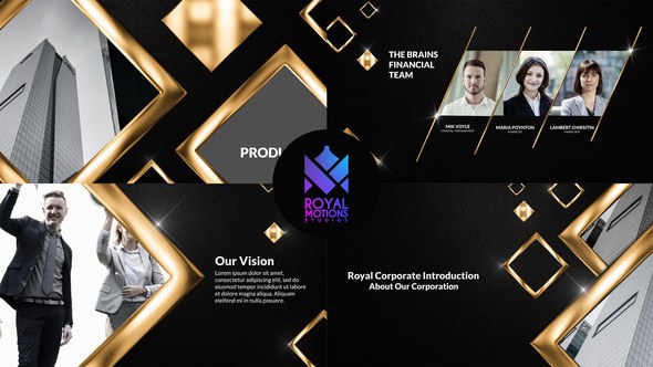 Videohive Royal Corporate Presentation Video Displays template preview