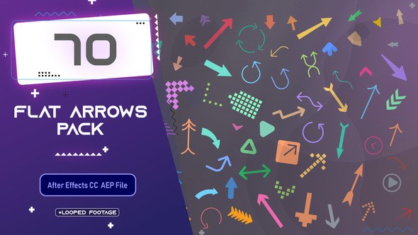 Videohive Flat Arrows Pack Infographics template preview