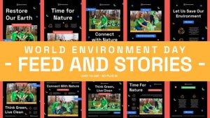 Videohive World Environment Day Feed and Stories Instagram Openers template preview