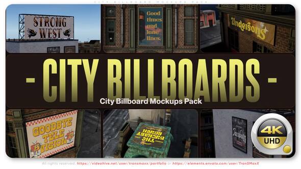 Videohive City Billboard - Mockups Pack Product Promo template preview