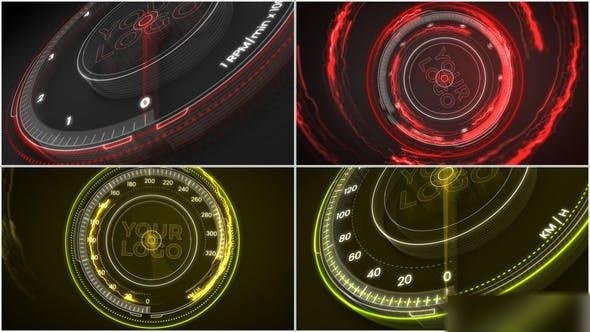 Videohive Speedometer Logo Animation Logo Stings template preview
