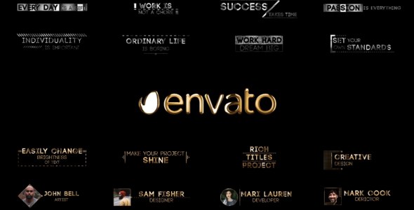 Corporate Golden Titles V.3 Video Displays template preview