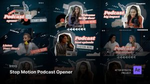 Videohive Intro/Opening - Stop Motion Podcast Opener After Effects Project Files Openers template preview