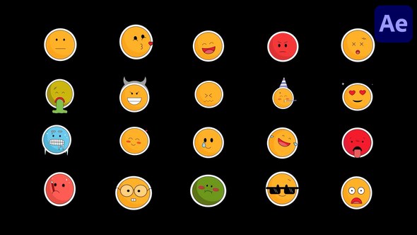 Videohive Social Media Emoji for After Effects Openers template preview