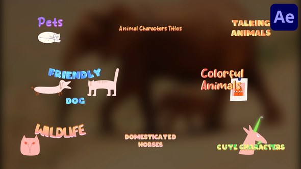 Videohive Animal Characters Titles for After Effects Titles template preview