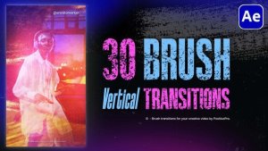 Videohive Vertical Brush Transitions 56795047 Elements template preview
