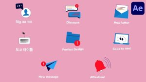 Videohive Communication Icons And Titles for After Effects Titles template preview