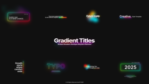 Videohive Gradient Titles 59929983 Titles template preview
