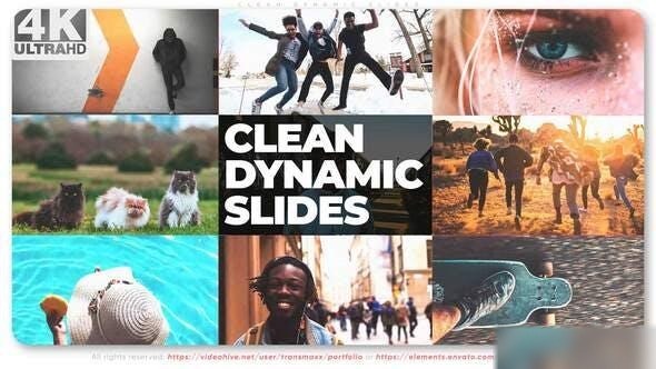 Videohive Clean Dynamic Slides Openers template preview