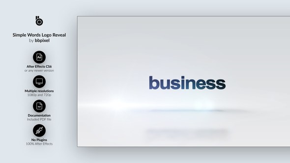 Videohive Simple Words Logo Reveal - 3 in 1 Logo Stings template preview