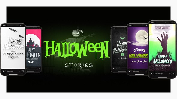 Videohive Halloween Instagram Stories & Posts Elements template preview