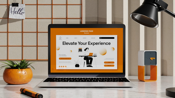 Videohive Laptop Office Desk Mockup 57613673 Product Promo template preview