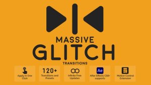Videohive Massive Glitch Transitions Elements template preview