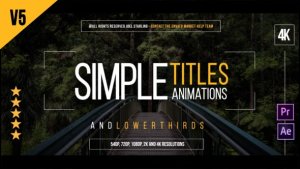 Gold Simple Titles | 4K Video Displays template preview