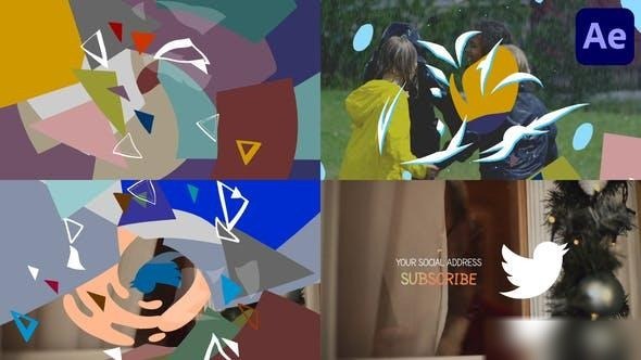 Videohive Cartoon Geometry Shapes Logo for After Effects Logo Stings template preview
