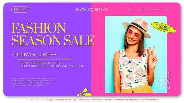 Videohive Fashion Season Sale Promotion Broadcast-packages template preview