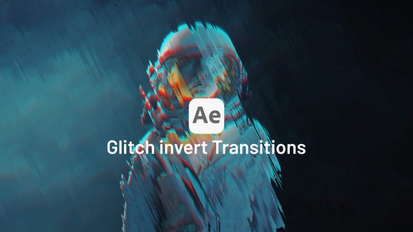 Videohive Glitch invert Transitions Elements template preview