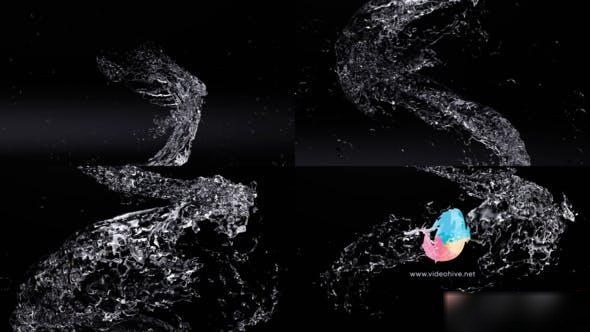 Videohive Water Helix style Logo Reveal Logo Stings template preview