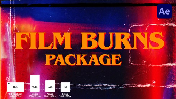 Videohive Film Burns Package Elements template preview