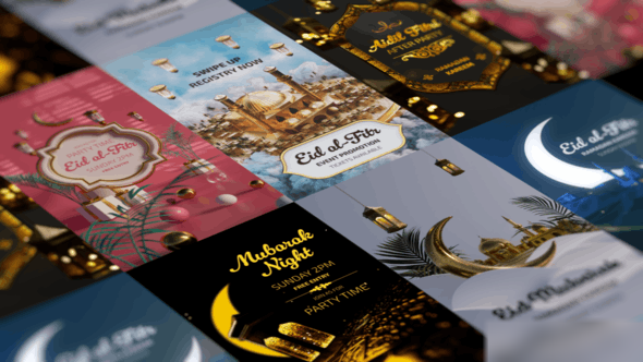 Videohive Eid Mubarak and Ramadan Stories Pack Ramadan template preview