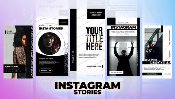 Videohive Modern Geometry Stories Elements template preview