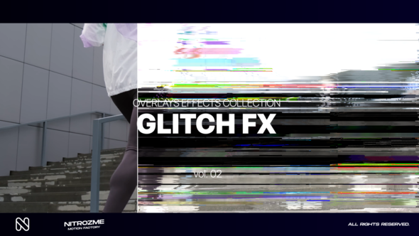 Videohive Glitch Effects Overlays Collection Vol. 02 Elements template preview