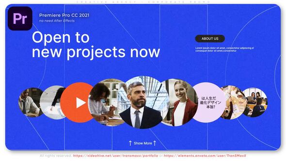 Creative Agency Corporate Promo Premiere Pro template preview