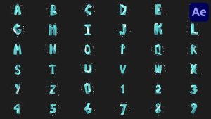 Videohive Christmas Ice Font Alphabet | After Effects Elements template preview
